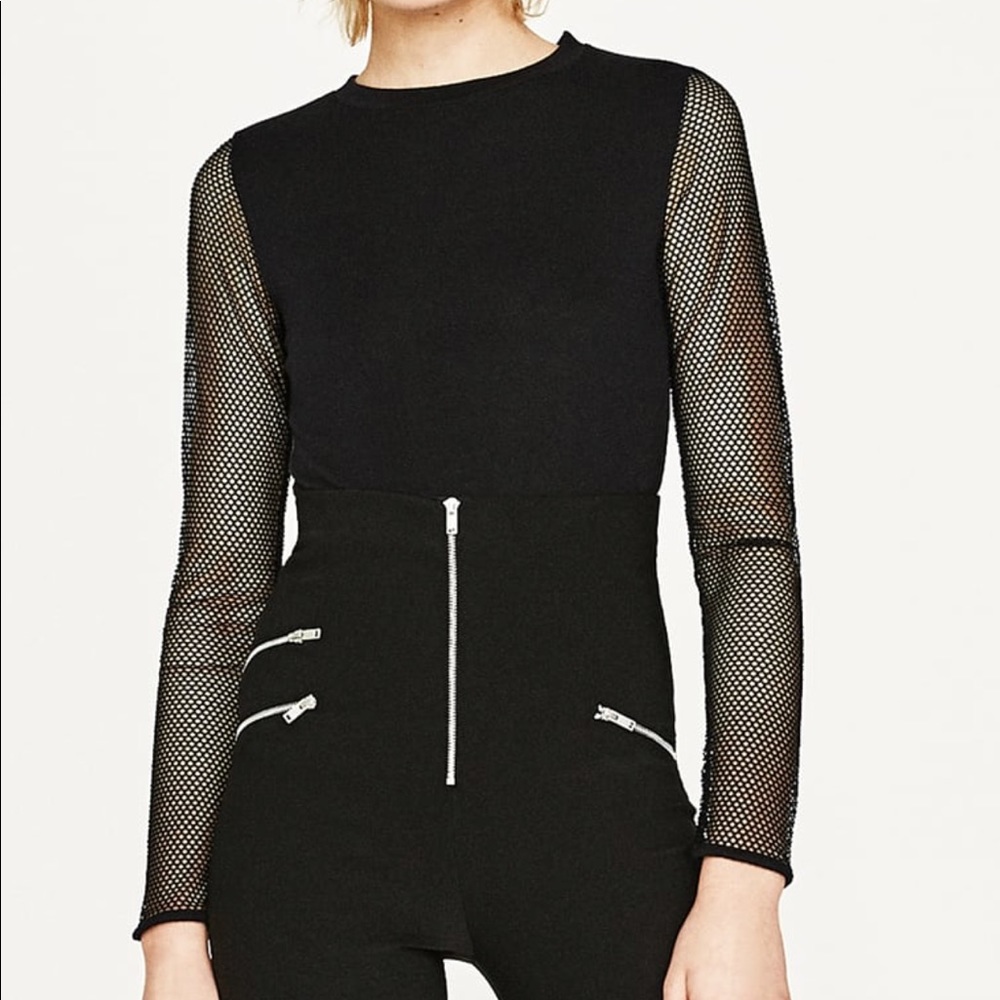 Zara Mesh sleeves with holes